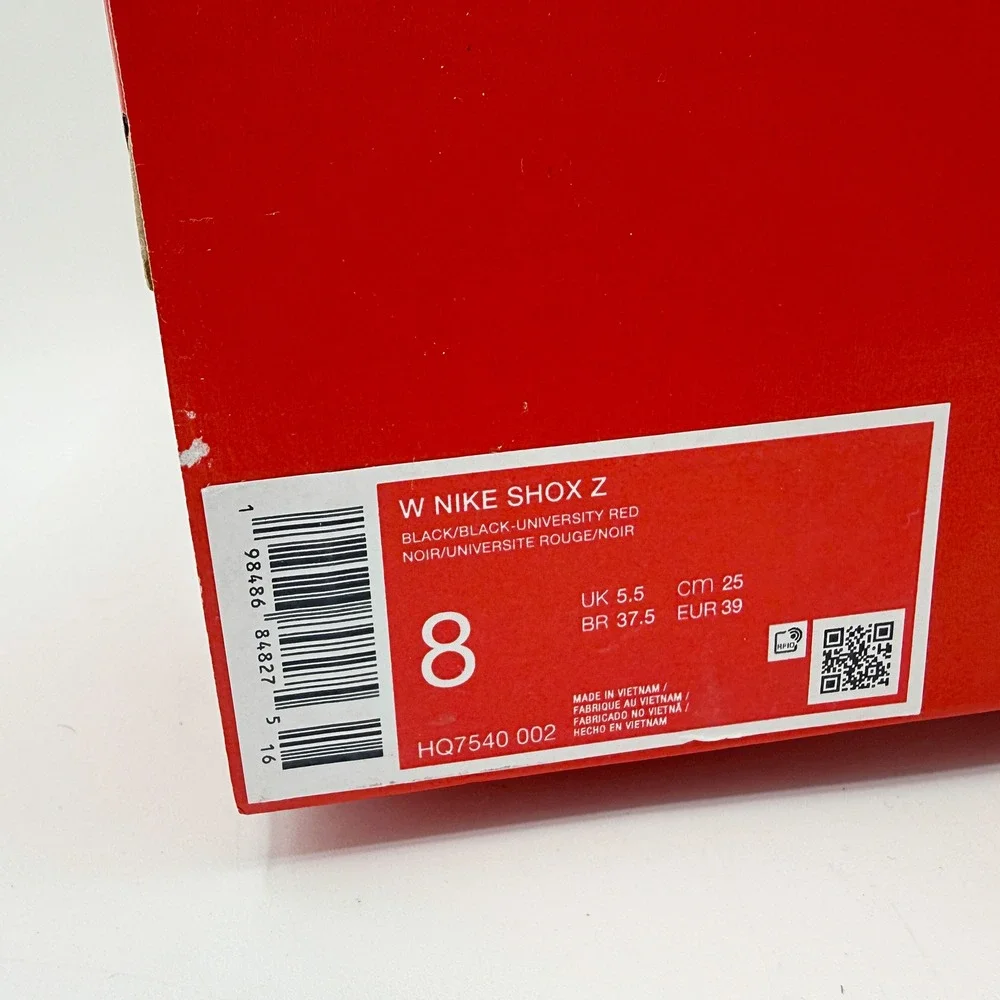 Nike Shox Z Size Black Red BRED / Size 8 Womens / HQ7540-002
